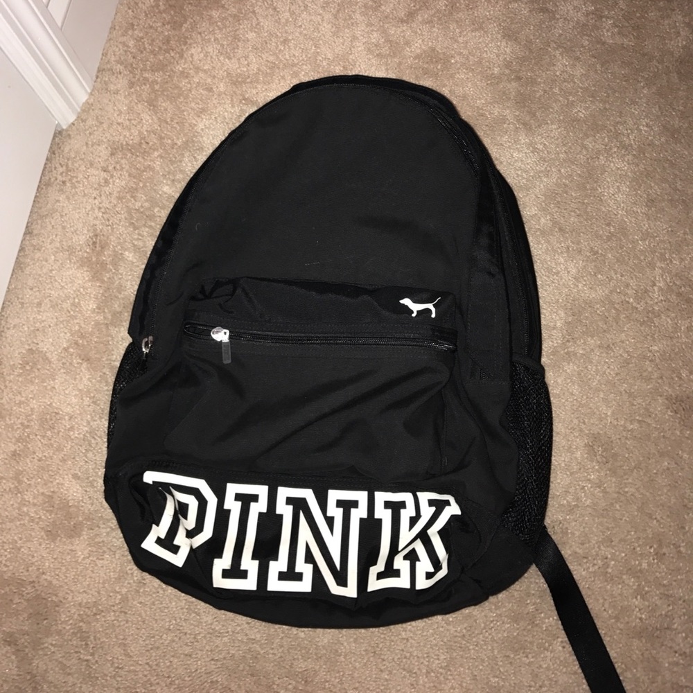 PINK black backpack
