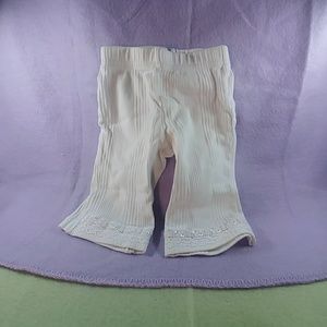 White Lace Trim Miniwear Pants
