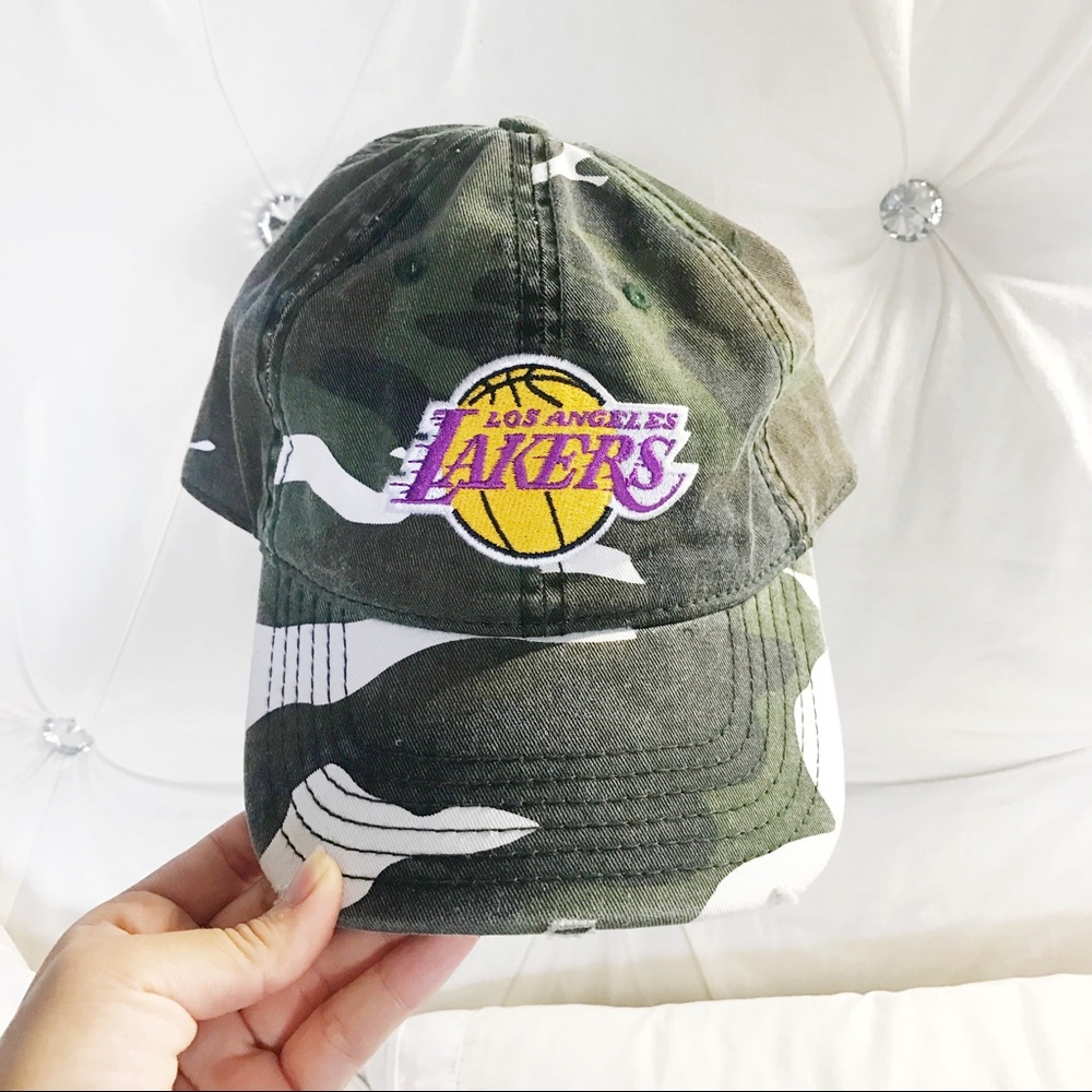 Exclusive Lakers Camo Adjustable Cap