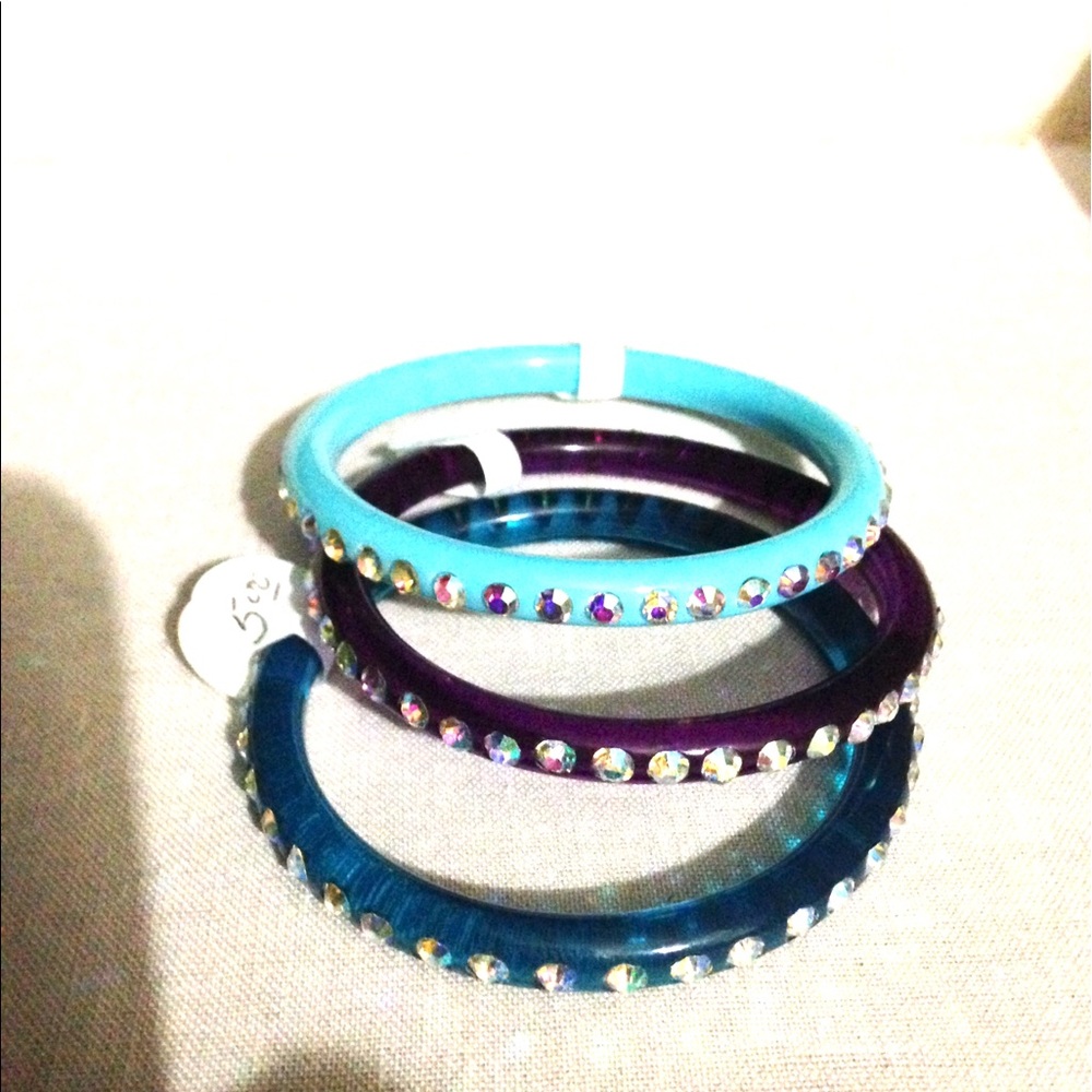 Little girls Rhinestone Bangle Bracelets