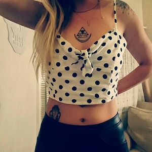 Polka dot crop top