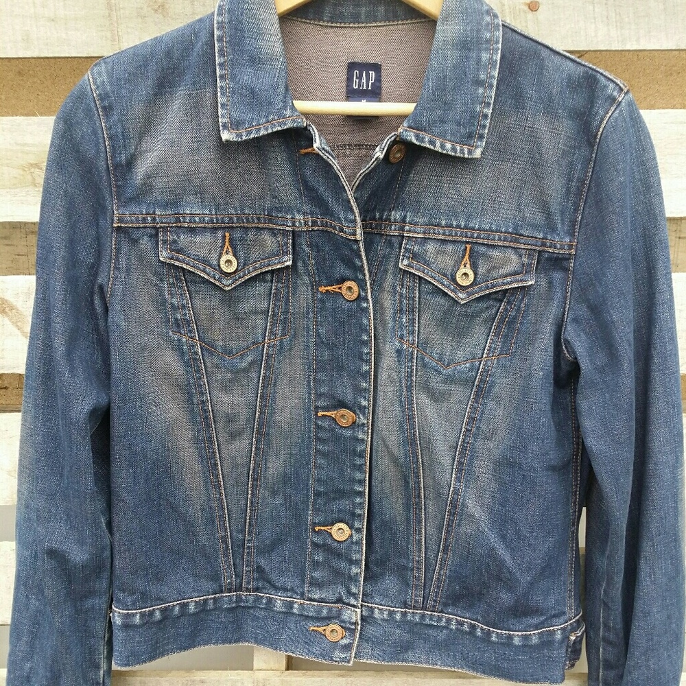 GAP distressed denim jacket