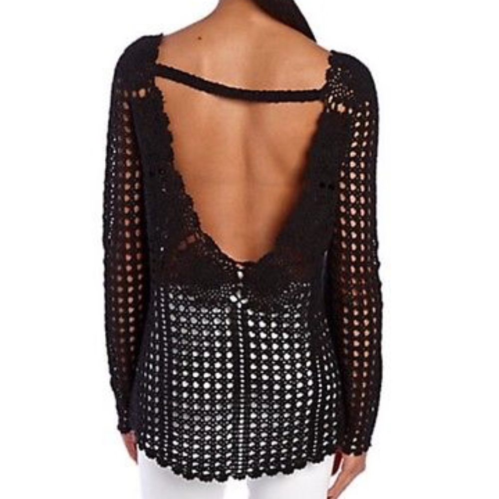 NWT Free People Crochet Pullover Sweater