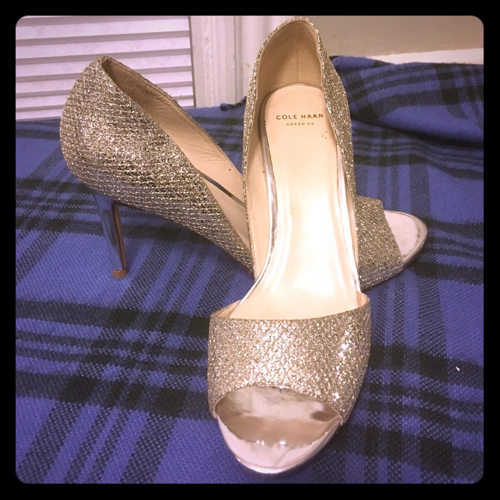 Cole Haan glitter Antonia wedding or party heels