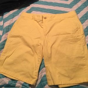 Yellow Bermuda shorts