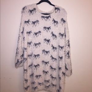 Zebra sweater/dress