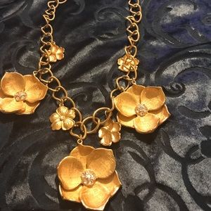 Gold flower necklace