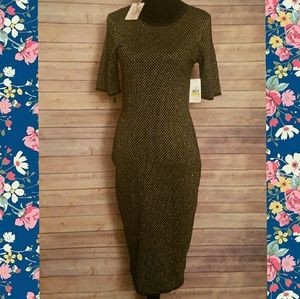 Jessica Simpson Metallic Patterned Midi Dress