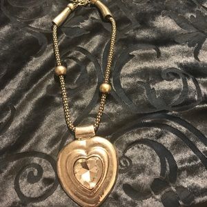 Silver Costume Heart Necklace
