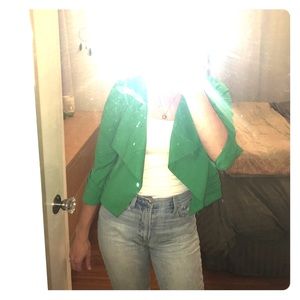 Aryn K Open Green Blazer