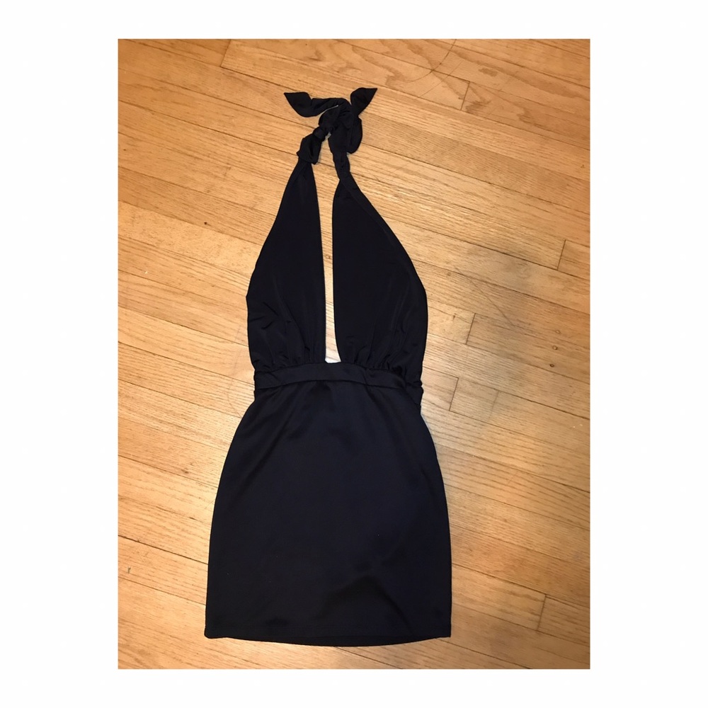 Deep low cut dress