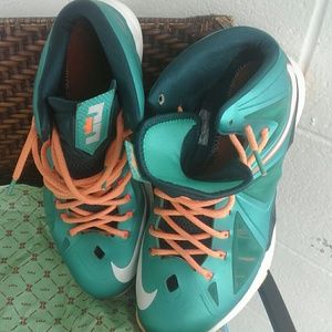 Nike Lebron X "Dolphins/Setting" S12 Mens