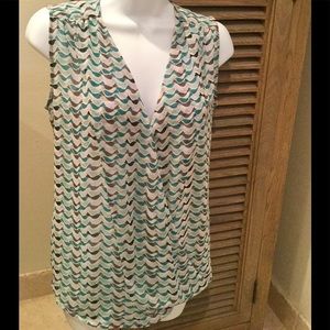 CAbi Bird Print Blouse