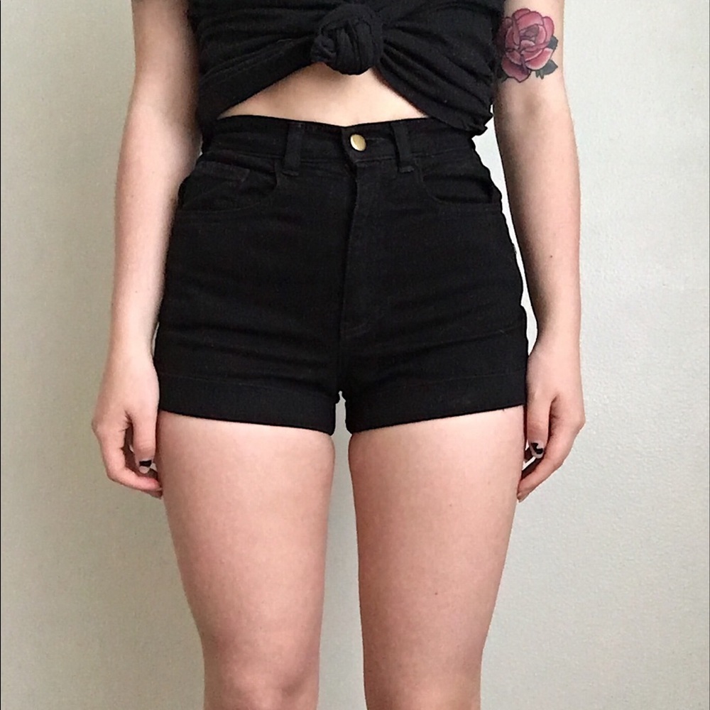 ✨ SOLD ✨ Black American Apparel High Waist Shorts