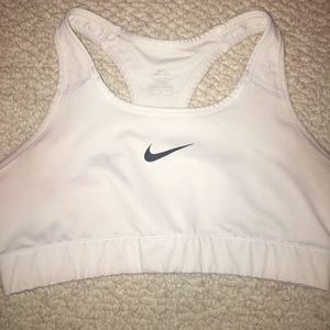 White Nike Dri-Fit Sports Bra