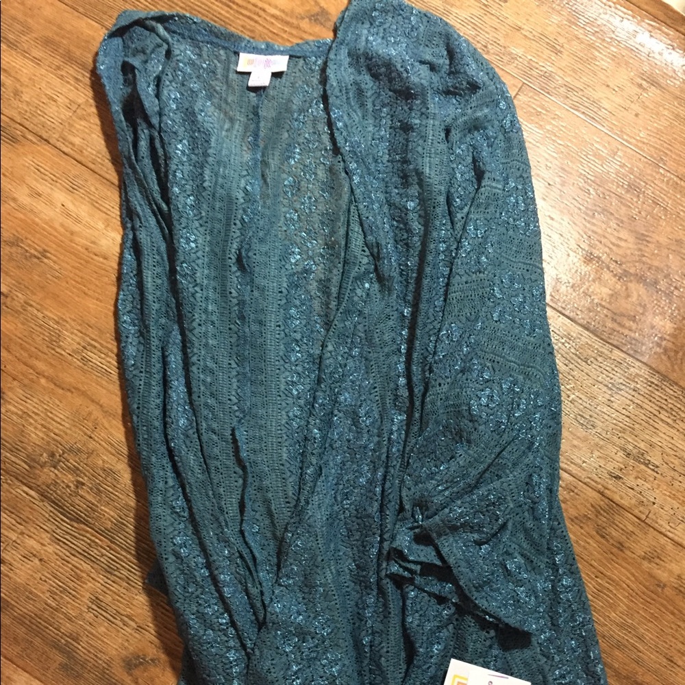 LULAROE LINDSAY SIZE L SLATE BLUE