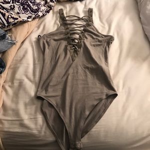 Brand new forever 21 lace up bodysuit