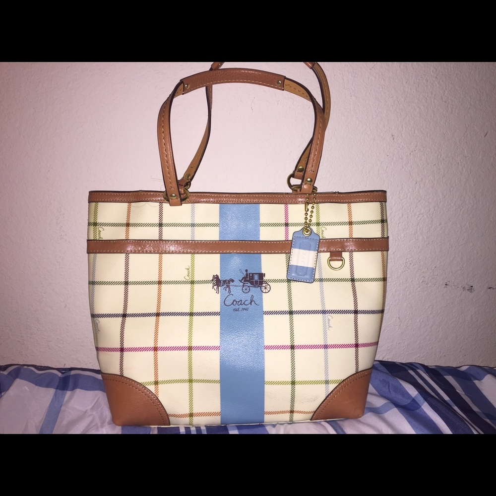 Coach Heritage Stripe Tote
