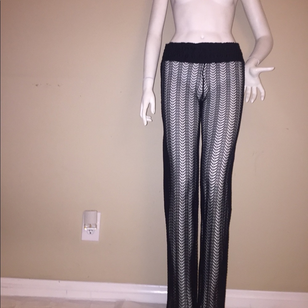 Black beach cover up pants