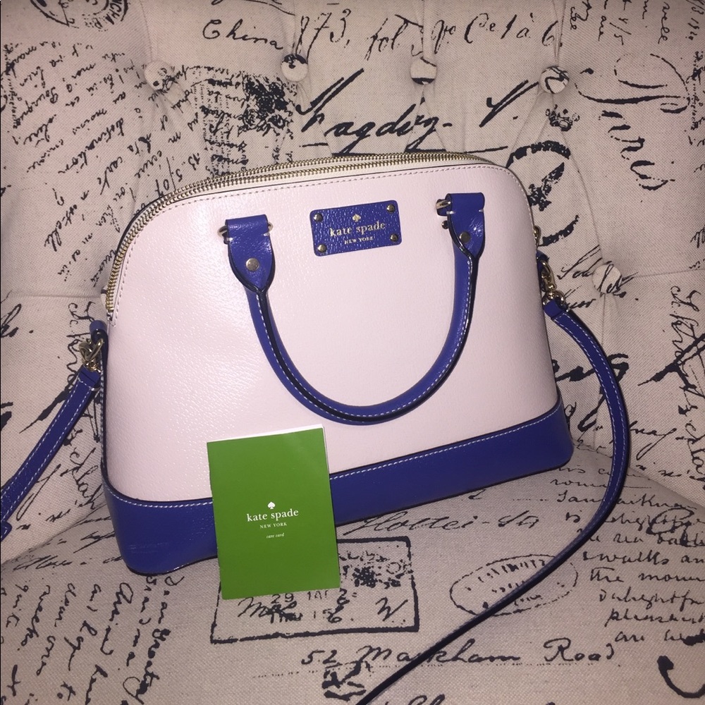 Authentic Kate Spade Blue and White Cross Body Bag