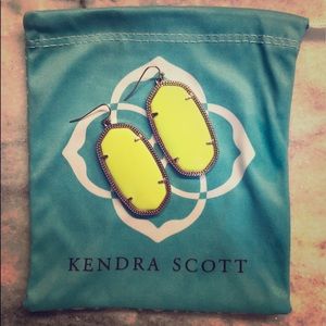 Kendra Scott Neon Yellow Danielle Earrings