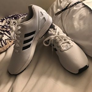 White adidas flux's