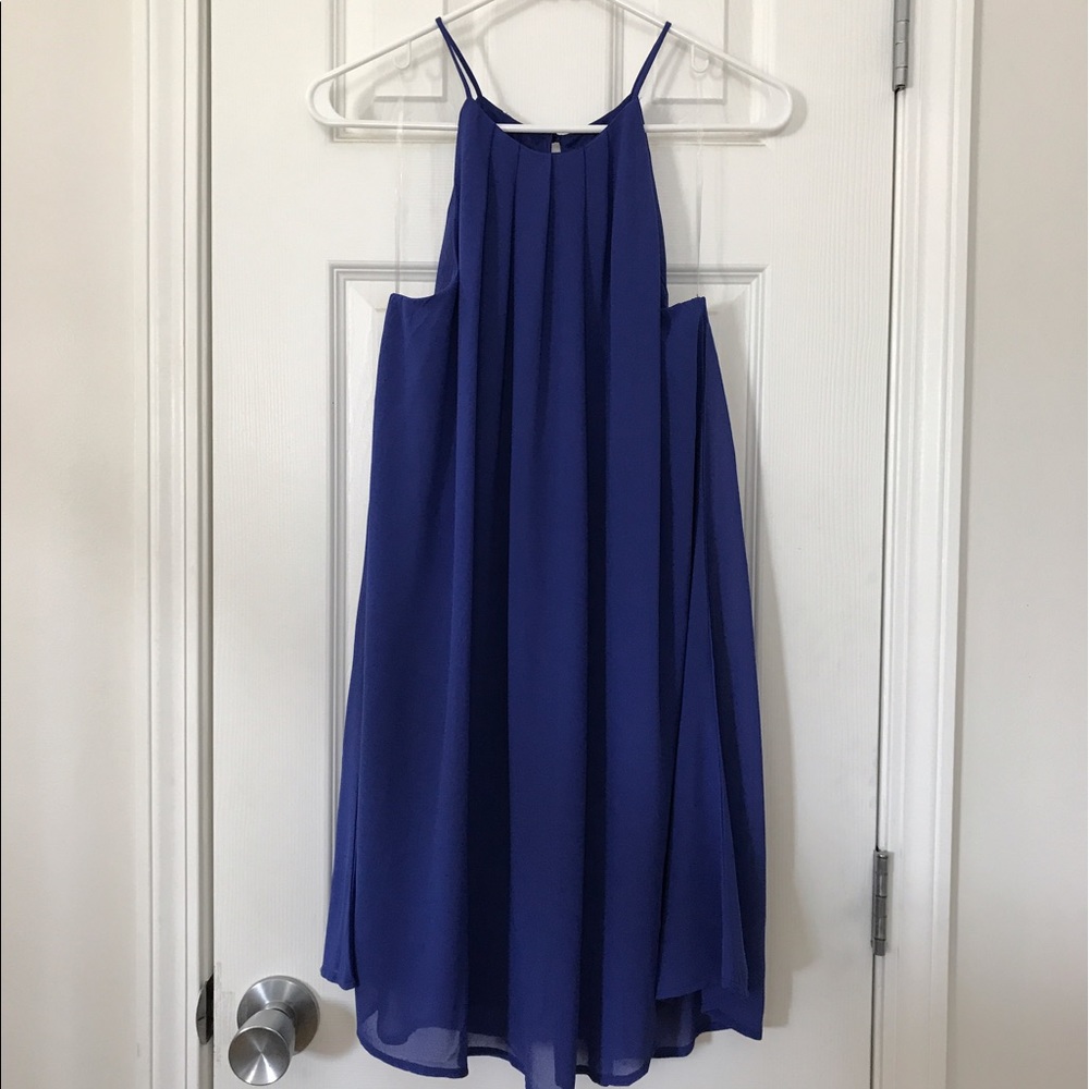 🌷Last one🌷Cobalt Halter Slip Dress - Picture 2 of 3