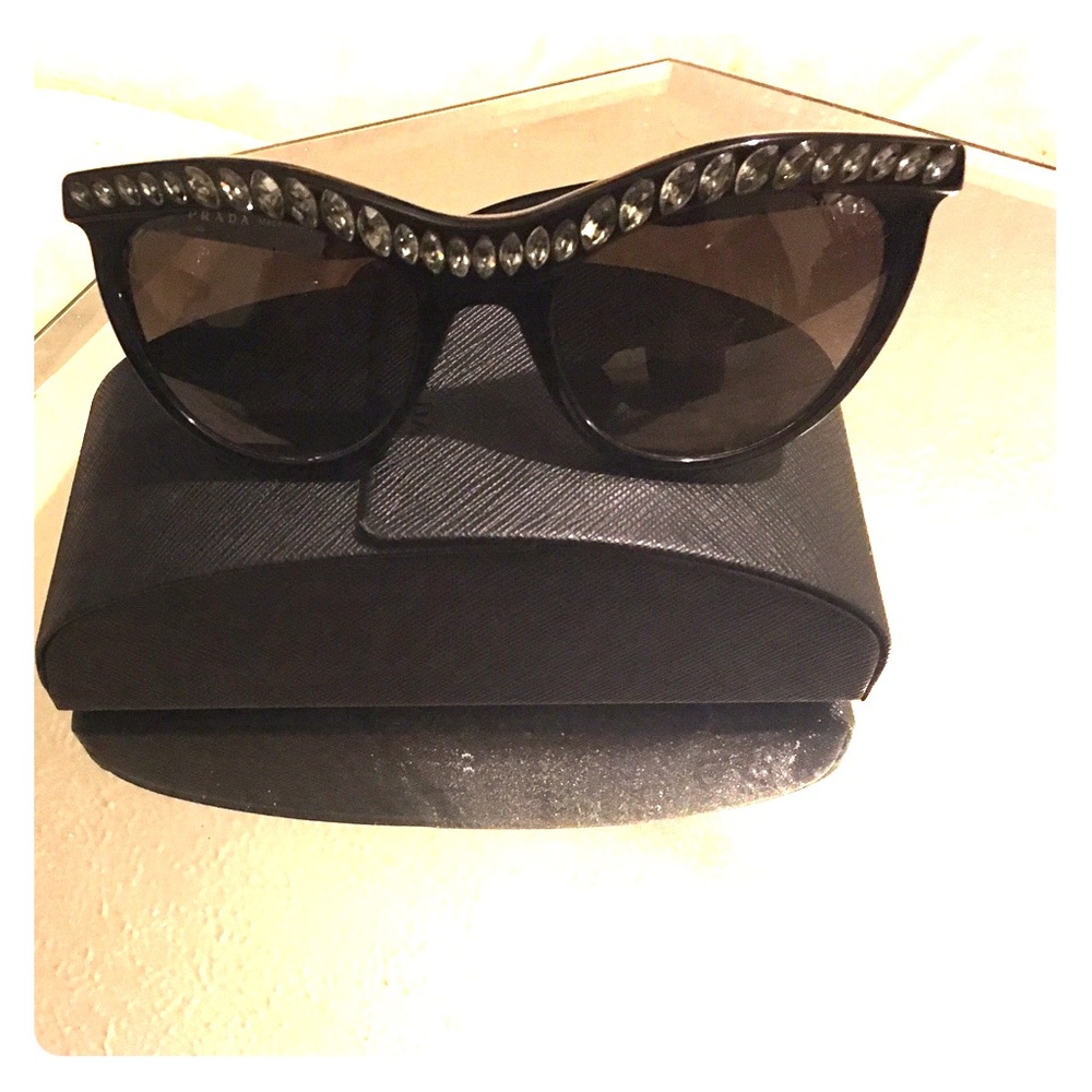 Authentic Prada cat eye frames.