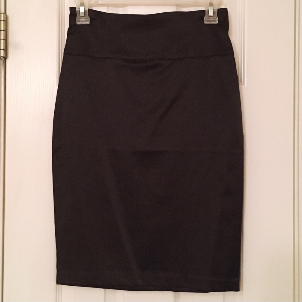 Knee Length Black Pencil Skirt