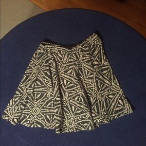 A-line soft skirt geometric pattern skater skirt