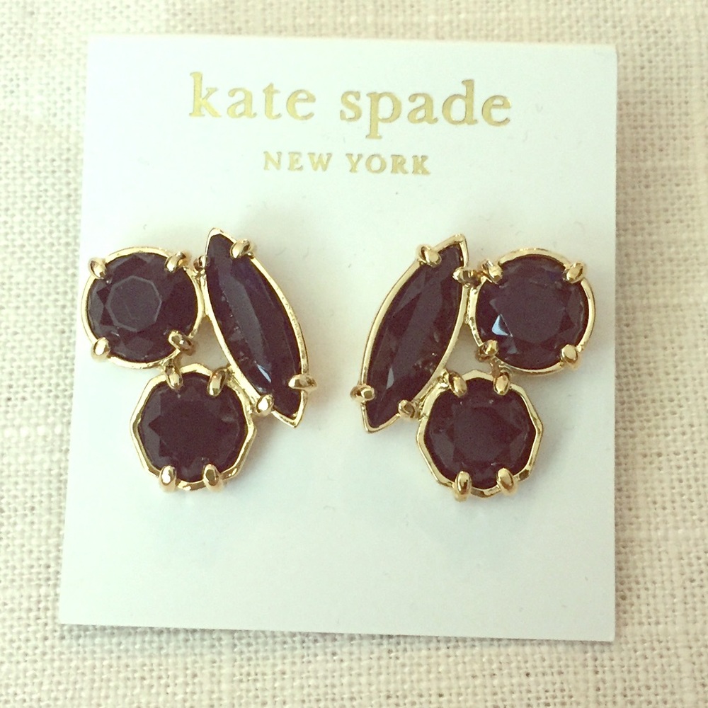 Kate Spade black/gold earrings