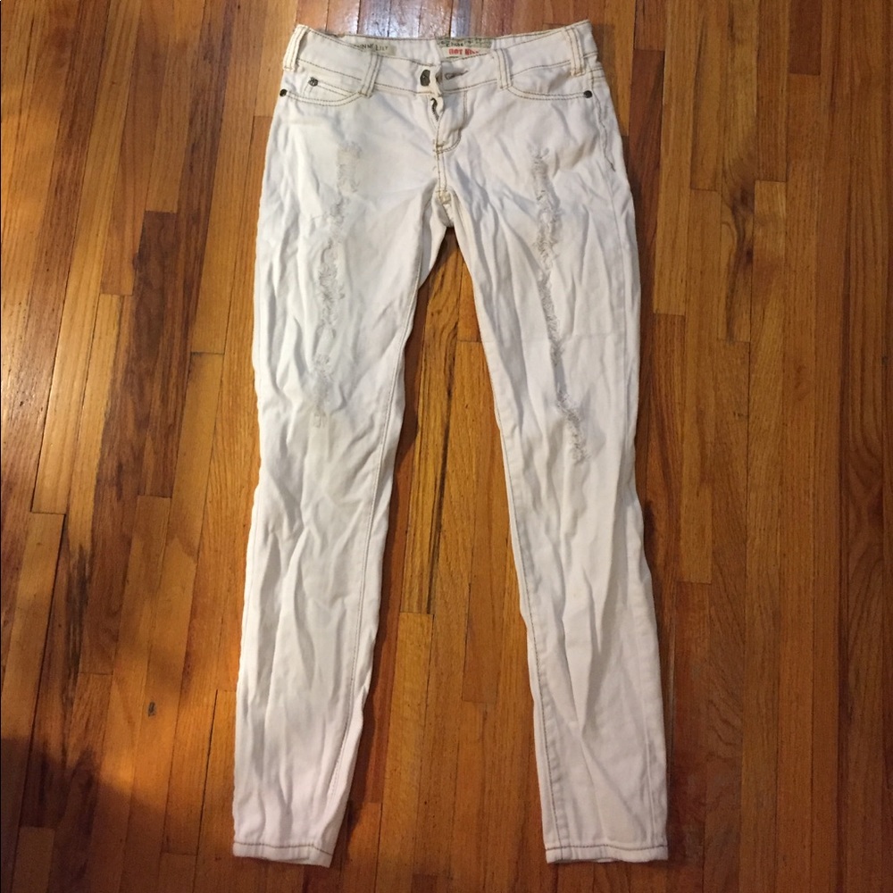 Ripped white jeans