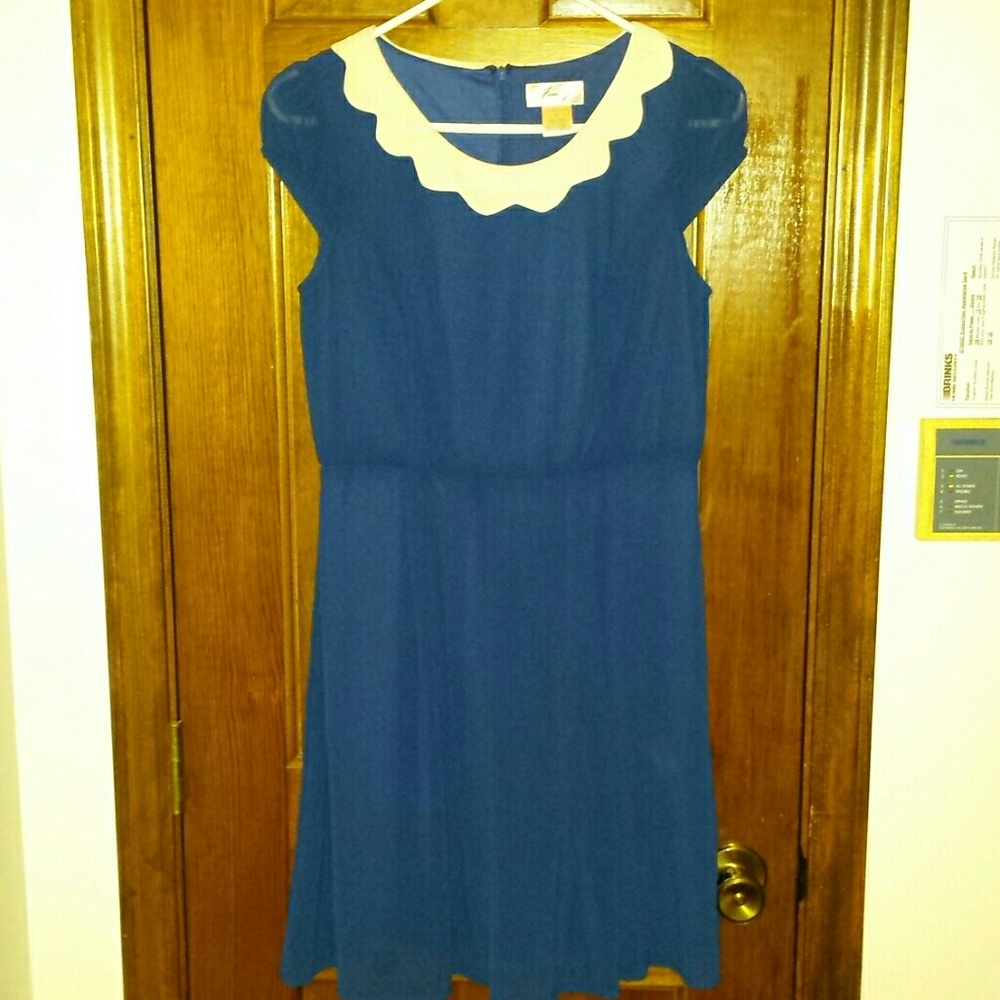 Navy blue vintage style dress