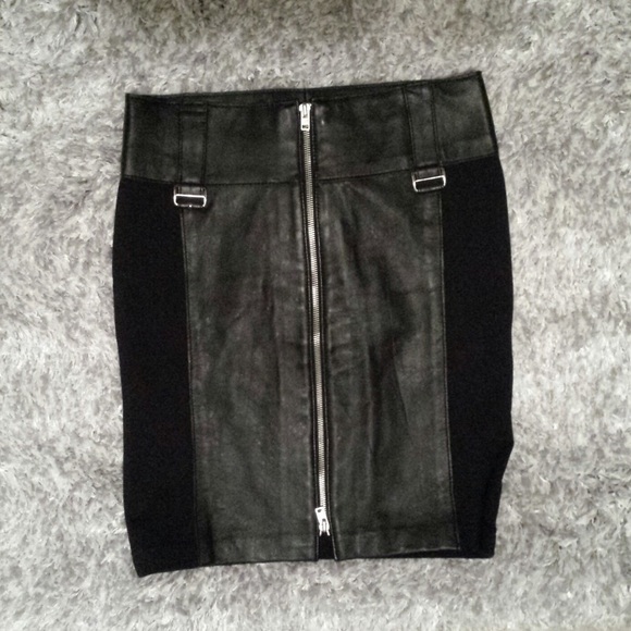 bebe Dresses & Skirts - Bebe leather black skirt