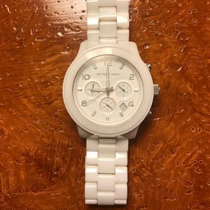 Ceramic water proof white watch