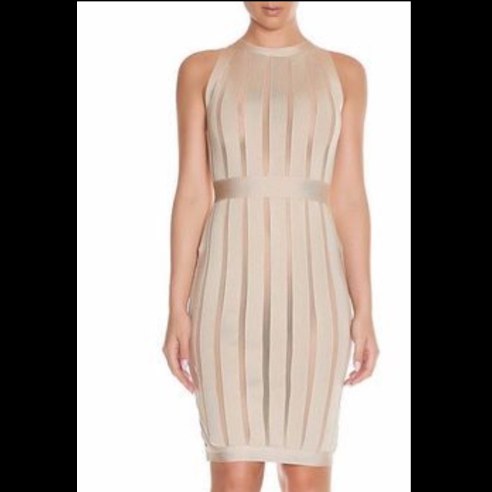 Femme Mehra Bandage Dress - Nude