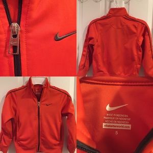 Orange Nike Track Jacket 5T EUC