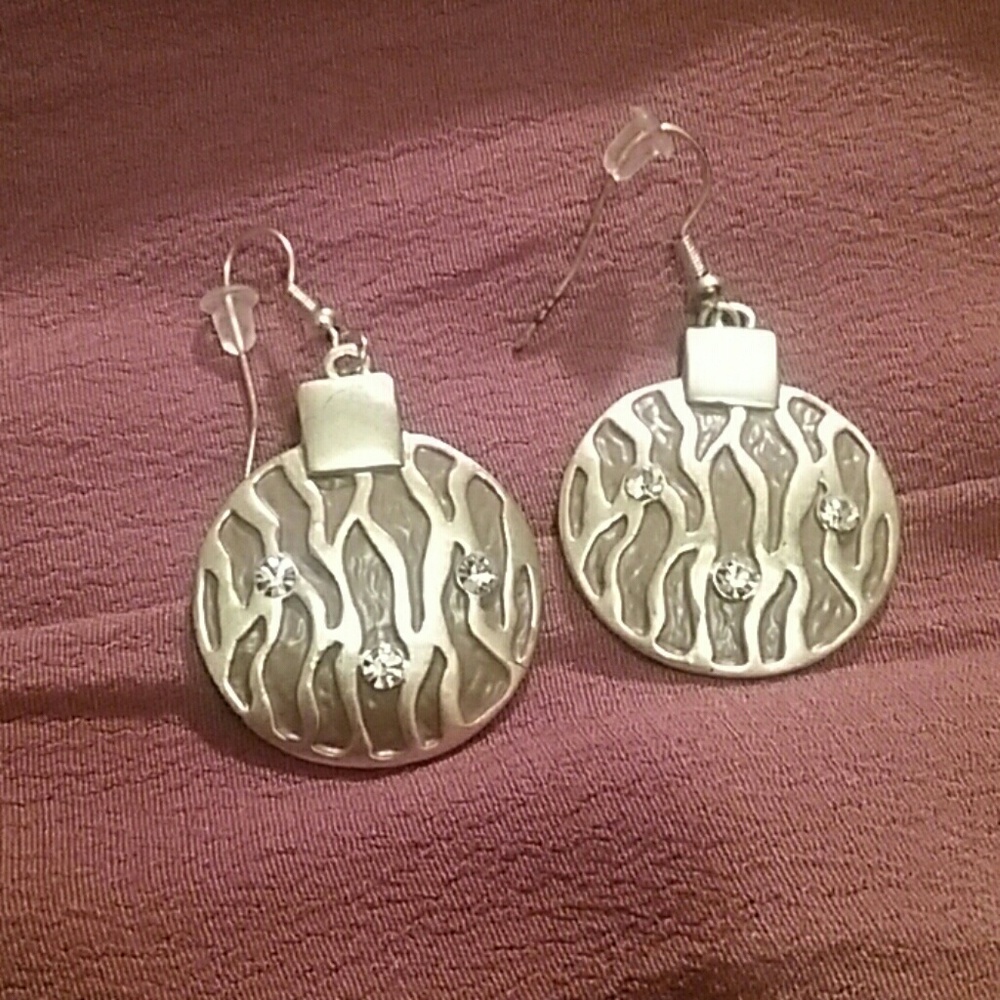 Gold and nude zebra Earrings