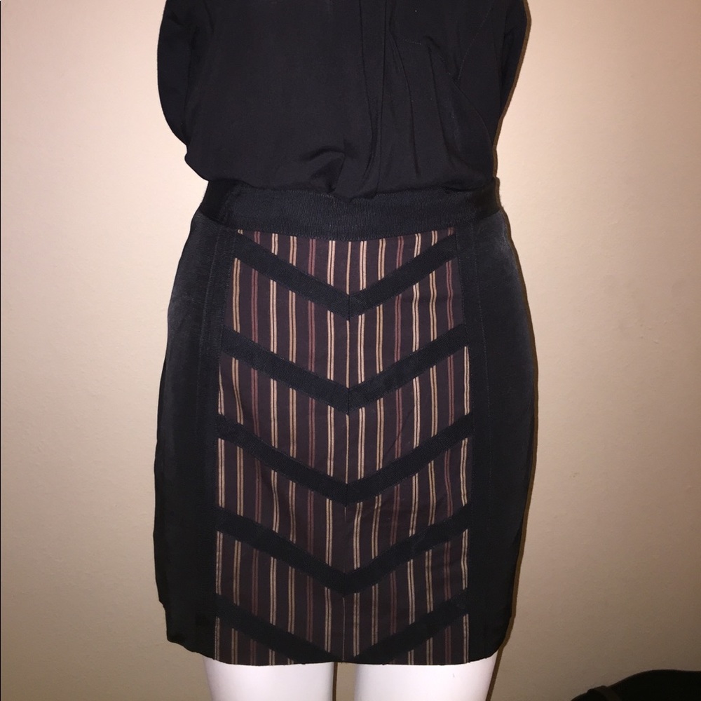 Brown and black skirt