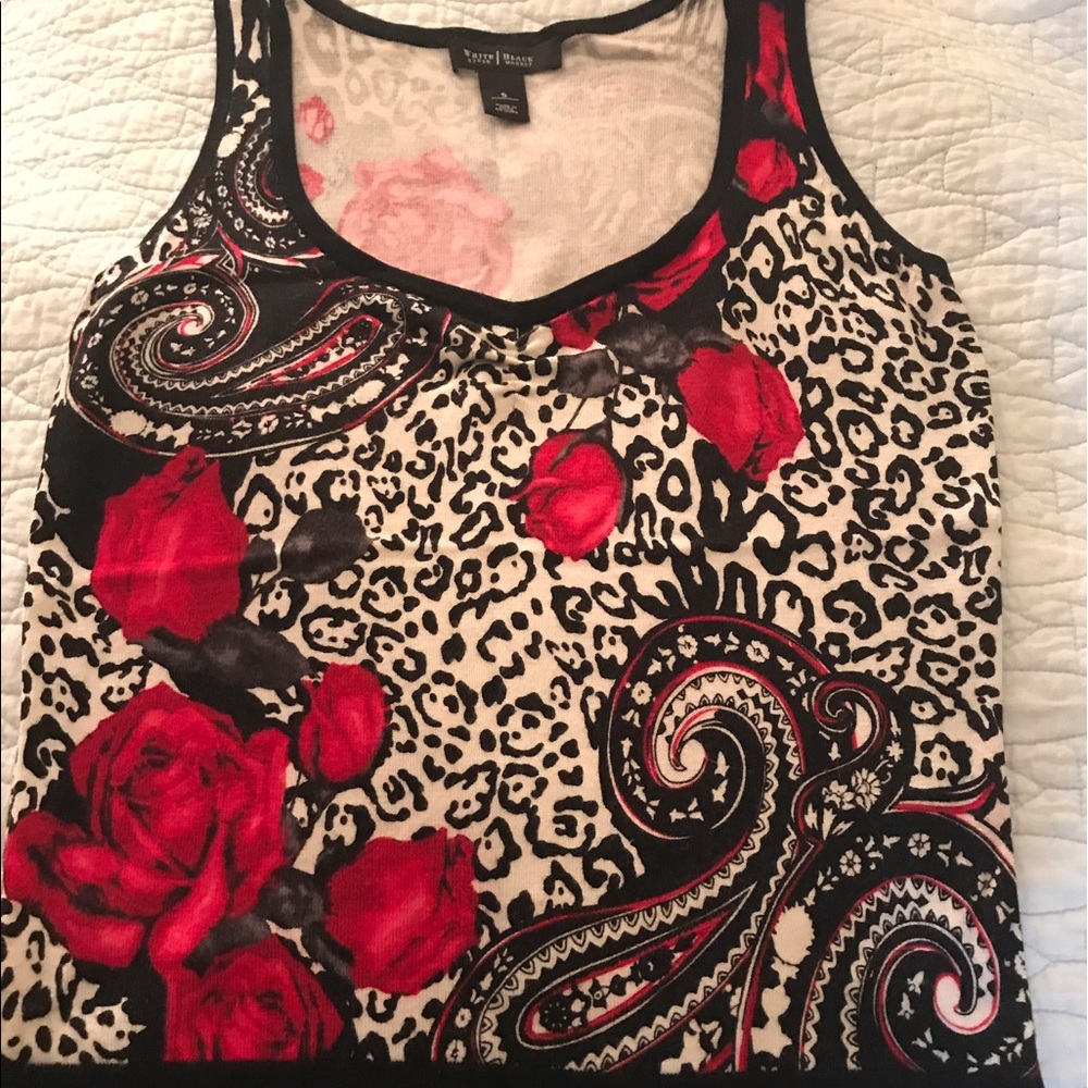 Beautiful WHBM rose 🌹 and leopard print top. - Picture 2 of 4
