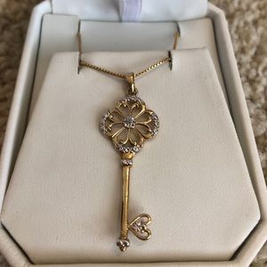 14K Gold Key Necklace