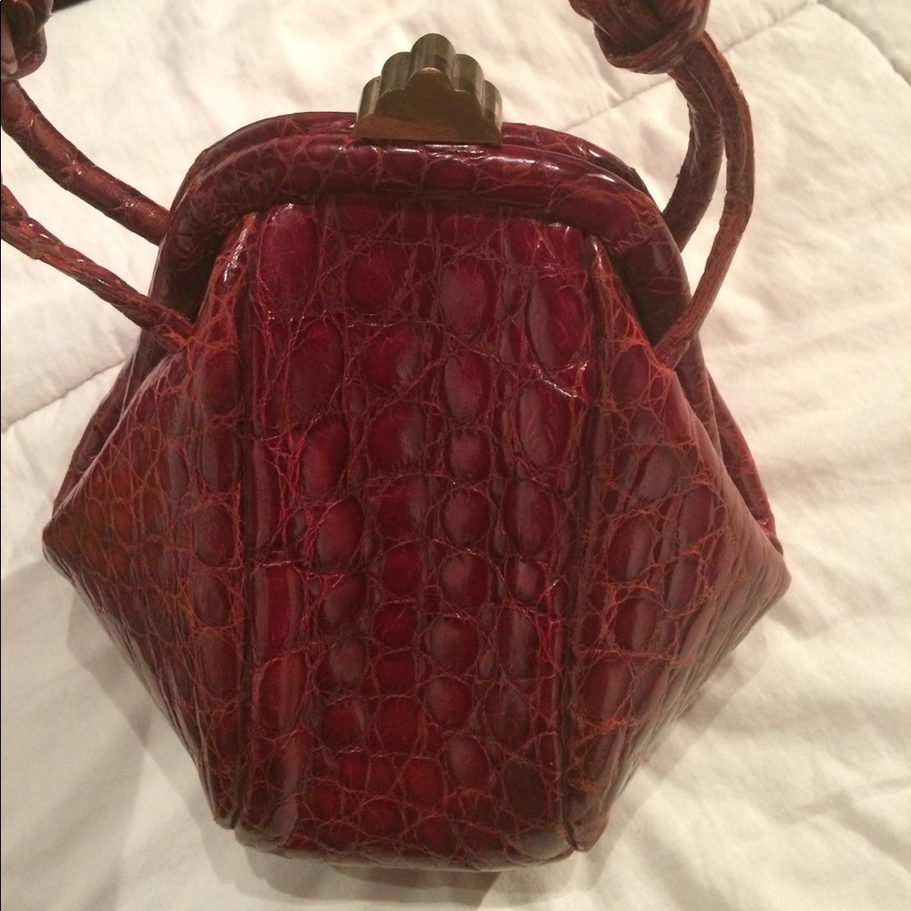 Rare vintage Art Deco  alligator purse