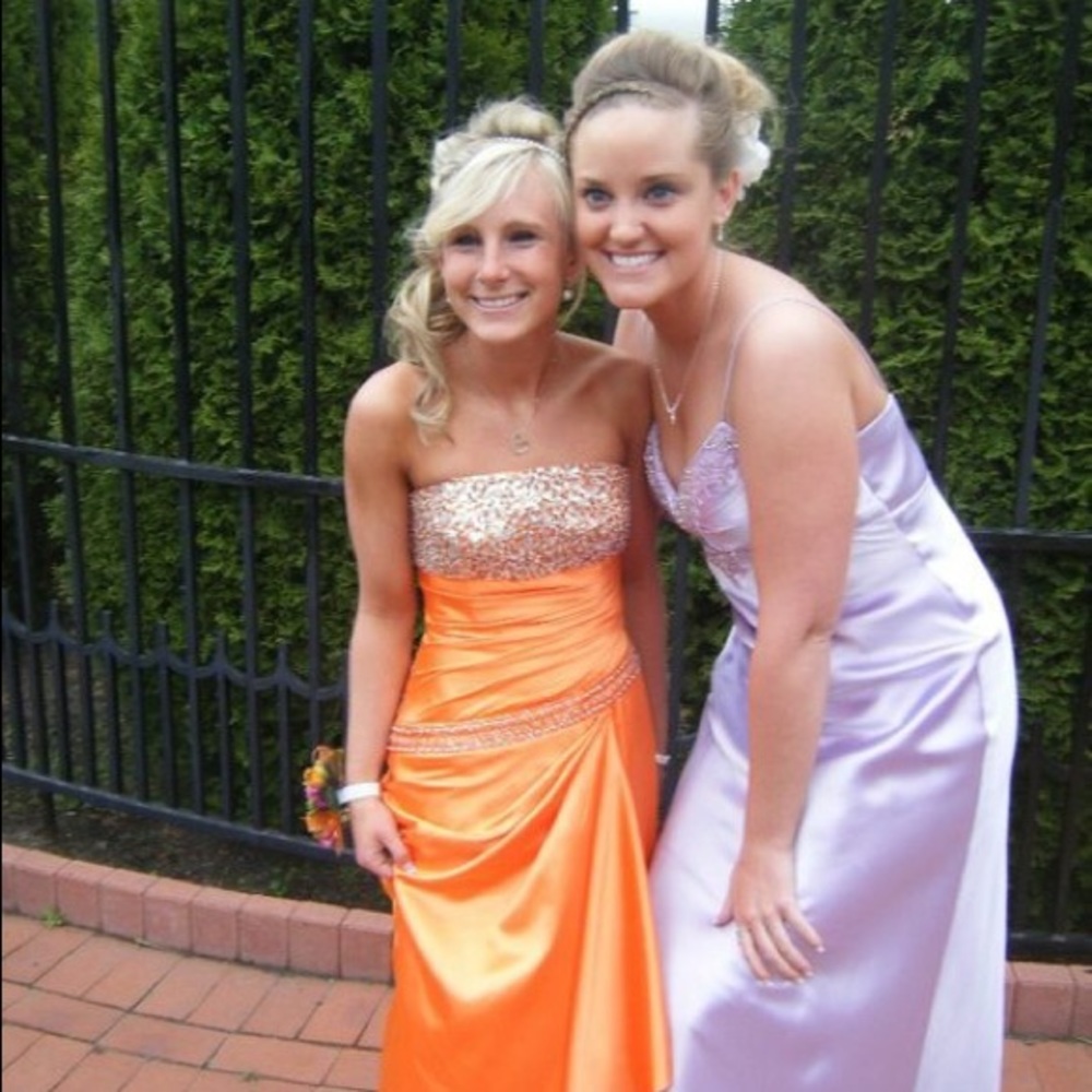 Orange prom dress, size 0