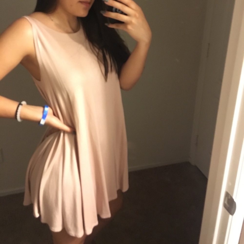 Blush shift dress