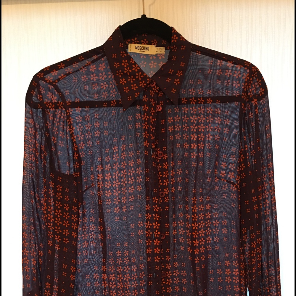 Moschino Jeans sheer blouse