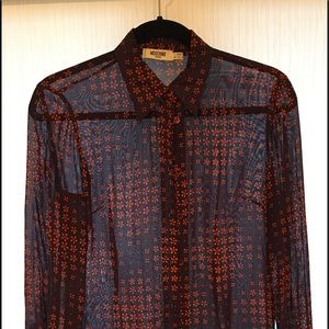 Moschino Jeans sheer blouse