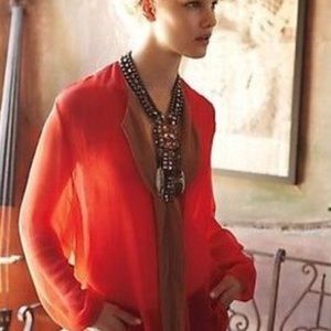 Colorblock Sheer Blouse by Sam and Levi