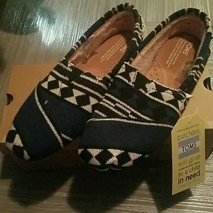 TOMS with Aztec print