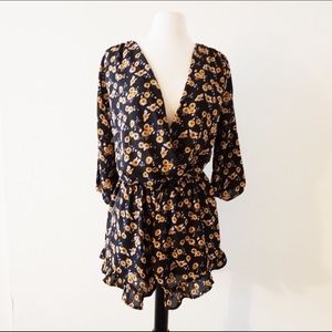 Papaya Sunflower Romper 🌻