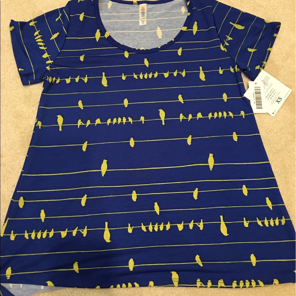 LulaRoe Classic lined bird shirt-🦄